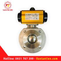 Van bi 1PC inox 304 nối bích khí nén